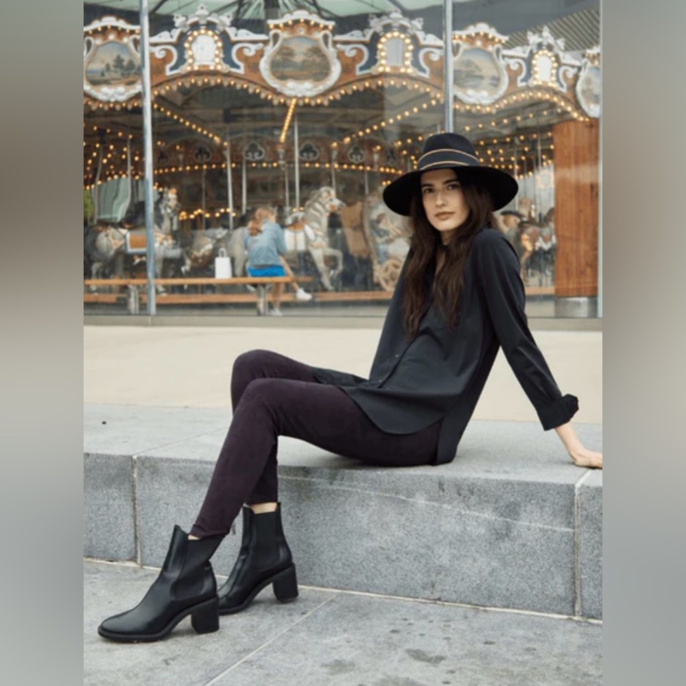 Lysse suede hi-rise leggings
